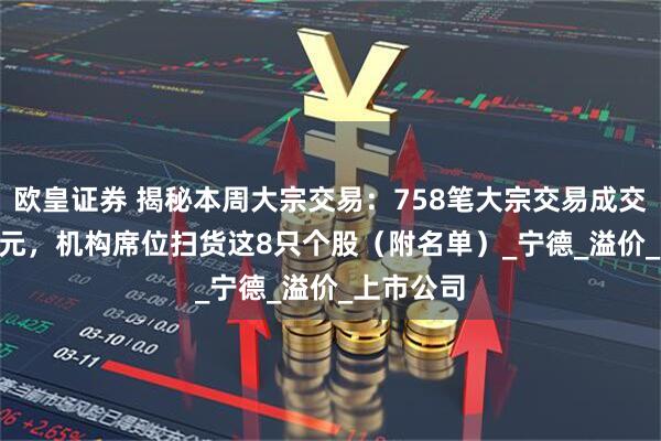 欧皇证券 揭秘本周大宗交易：758笔大宗交易成交68.17亿元，机构席位扫货这8只个股（附名单）_宁德_溢价_上市公司